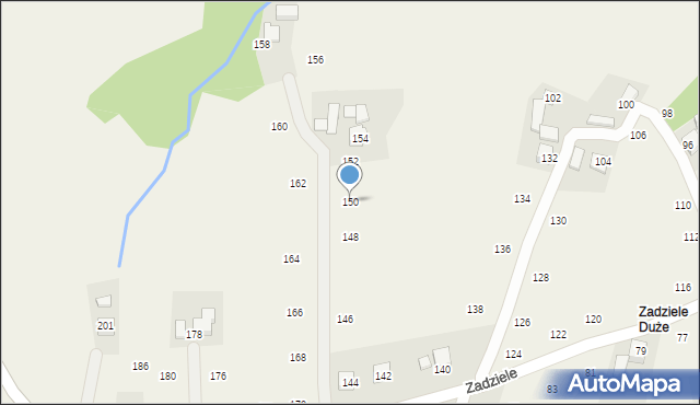 Skawinki, Zadziele, 150, mapa Skawinki