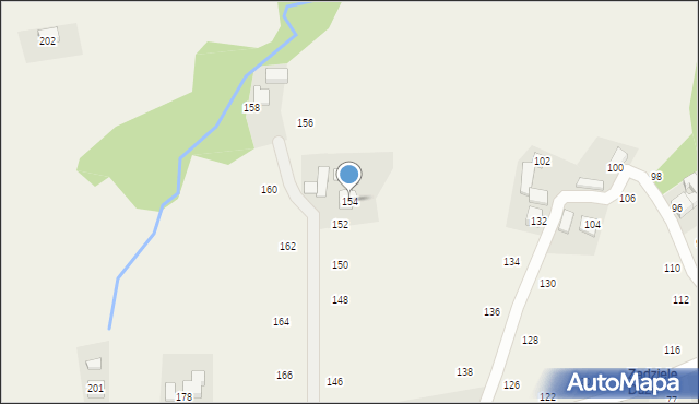 Skawinki, Zadziele, 154, mapa Skawinki