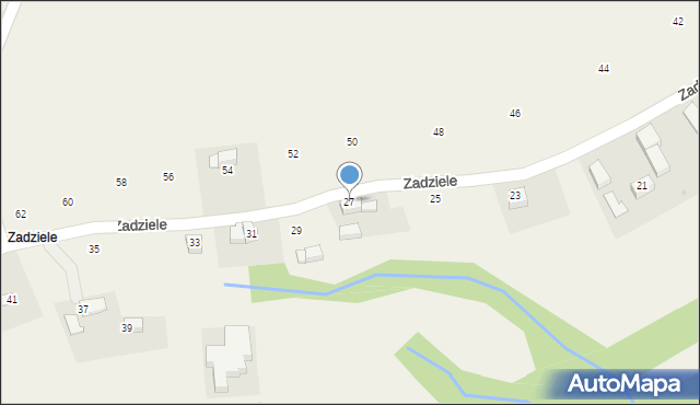 Skawinki, Zadziele, 27, mapa Skawinki