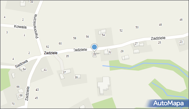 Skawinki, Zadziele, 33, mapa Skawinki