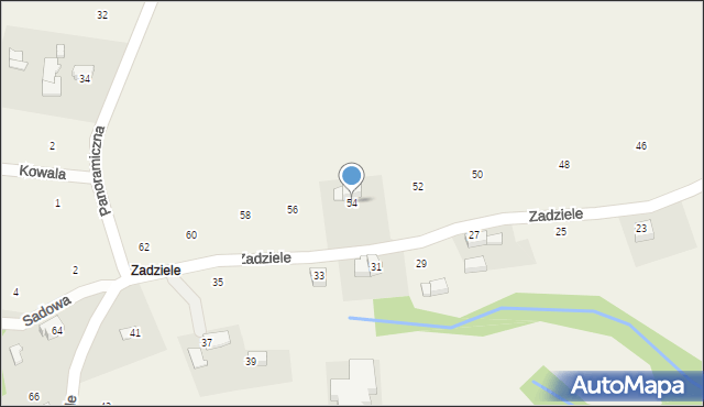 Skawinki, Zadziele, 54, mapa Skawinki