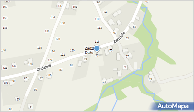 Skawinki, Zadziele, 77, mapa Skawinki