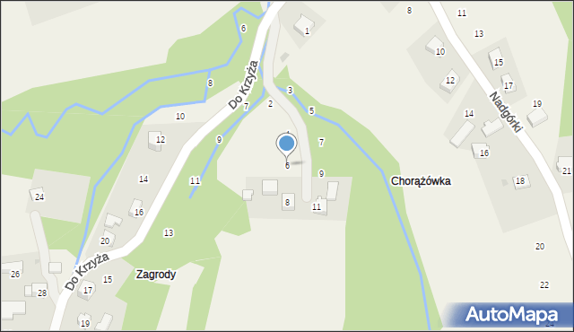 Skawinki, Zagrody, 6, mapa Skawinki