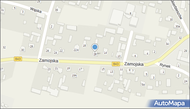 Skierbieszów, Zamojska, 16, mapa Skierbieszów