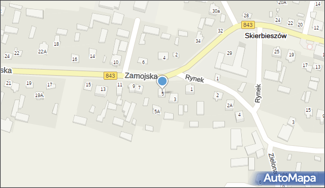 Skierbieszów, Zamojska, 5, mapa Skierbieszów