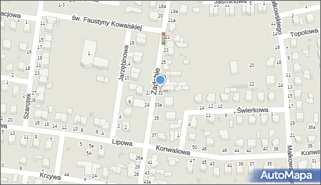 Skierniewice, Zadębie, 31, mapa Skierniewic