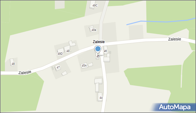 Składowice, Zalesie, 45, mapa Składowice