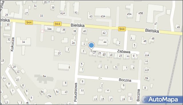 Skoczów, Zabawa, 29, mapa Skoczów