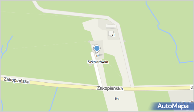 Ślemień, Zakopiańska, 39, mapa Ślemień