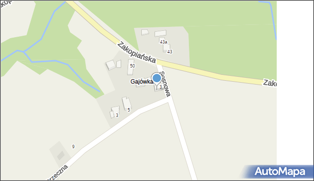 Ślemień, Zakopiańska, 54, mapa Ślemień