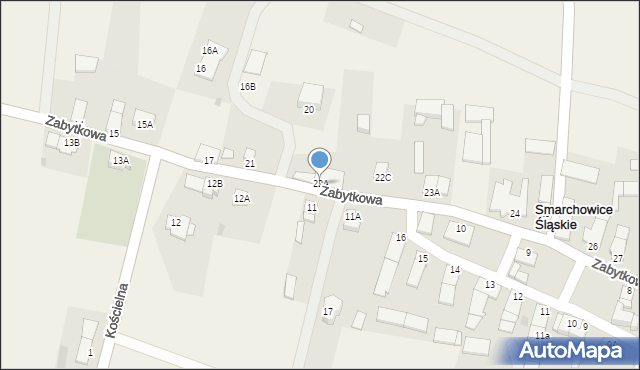 Smarchowice Śląskie, Zabytkowa, 22A, mapa Smarchowice Śląskie