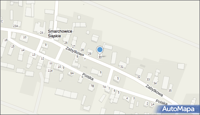 Smarchowice Śląskie, Zabytkowa, 30, mapa Smarchowice Śląskie