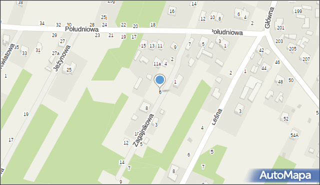 Smardzewice, Zagajnikowa, 6, mapa Smardzewice