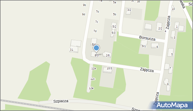 Sobolewo, Zajęcza, 8/3, mapa Sobolewo