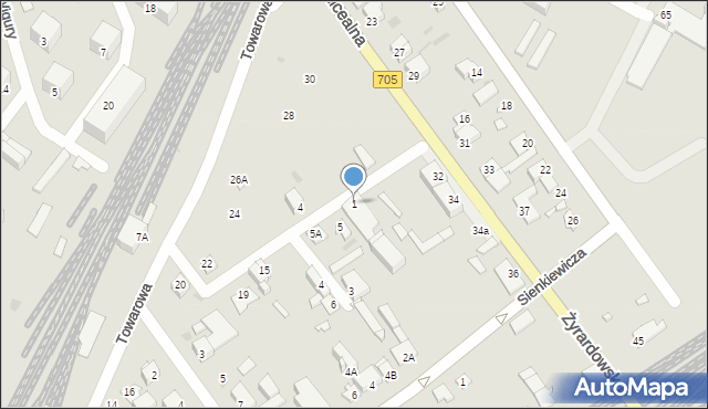 Sochaczew, Załamana, 1, mapa Sochaczew