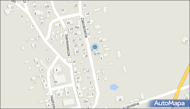 Sochocin, Zakościelna, 6, mapa Sochocin