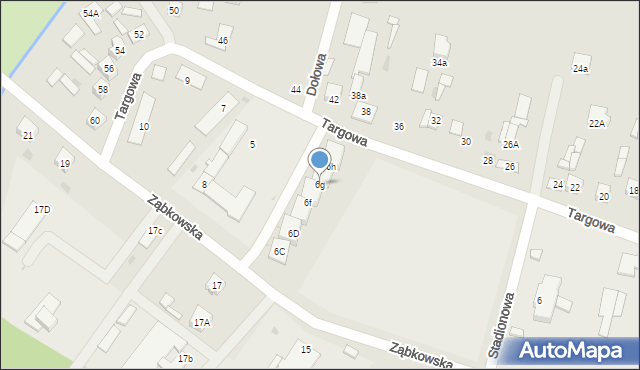 Sokołów Podlaski, Ząbkowska, 6g, mapa Sokołów Podlaski