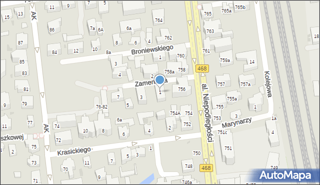 Sopot, Zamenhofa Ludwika, dr., 1, mapa Sopotu