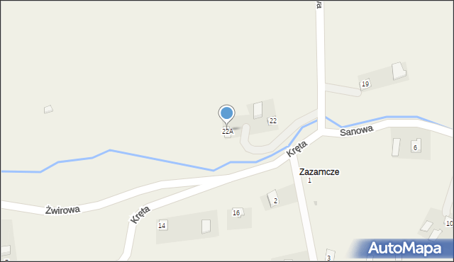 Sośnica, Zamkowa, 22A, mapa Sośnica