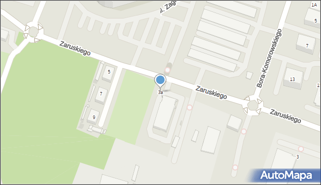 Sosnowiec, Zaruskiego Mariusza, gen., 3a, mapa Sosnowca