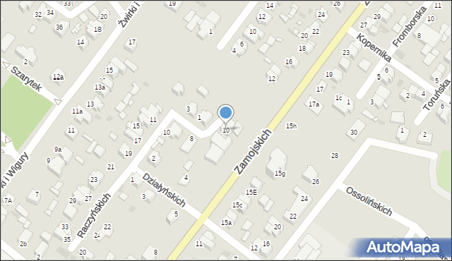 Środa Wielkopolska, Zamojskich, 10, mapa Środa Wielkopolska