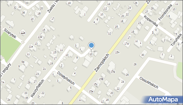 Środa Wielkopolska, Zamojskich, 10a, mapa Środa Wielkopolska