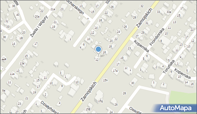 Środa Wielkopolska, Zamojskich, 14, mapa Środa Wielkopolska