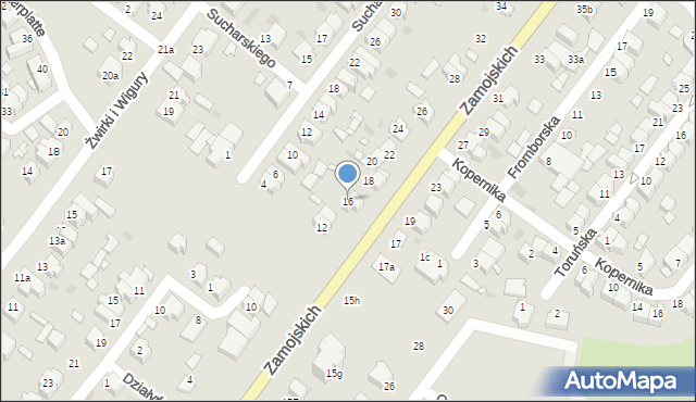 Środa Wielkopolska, Zamojskich, 16, mapa Środa Wielkopolska