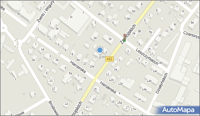 Środa Wielkopolska, Zamojskich, 2, mapa Środa Wielkopolska