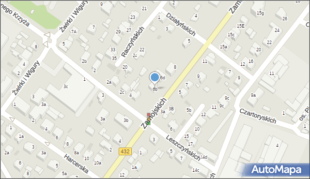 Środa Wielkopolska, Zamojskich, 6b, mapa Środa Wielkopolska