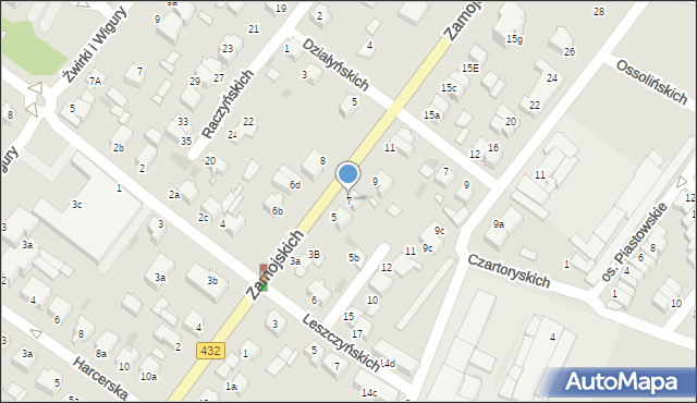 Środa Wielkopolska, Zamojskich, 7, mapa Środa Wielkopolska