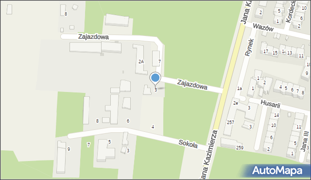 Stanisławów Pierwszy, Zajazdowa, 3, mapa Stanisławów Pierwszy
