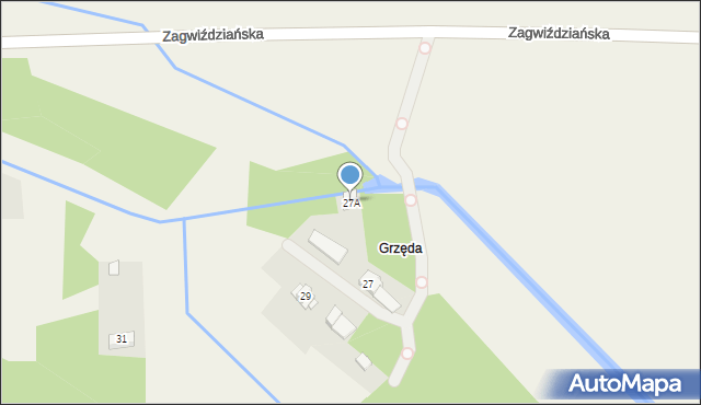 Stare Budkowice, Zagwiździańska, 27A, mapa Stare Budkowice