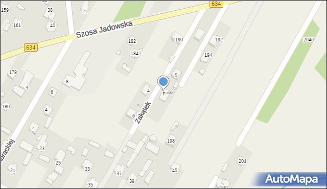 Stare Grabie, Zakątek, 7, mapa Stare Grabie