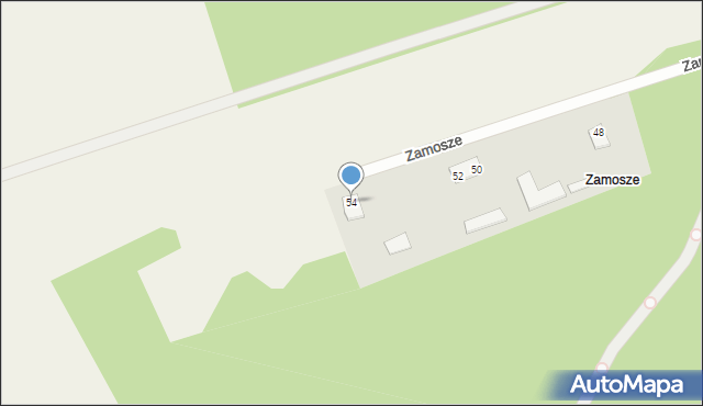 Stare Masiewo, Zamosze, 54C, mapa Stare Masiewo
