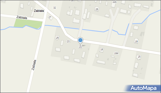 Stare Oleszyce, Zabiała, 21, mapa Stare Oleszyce