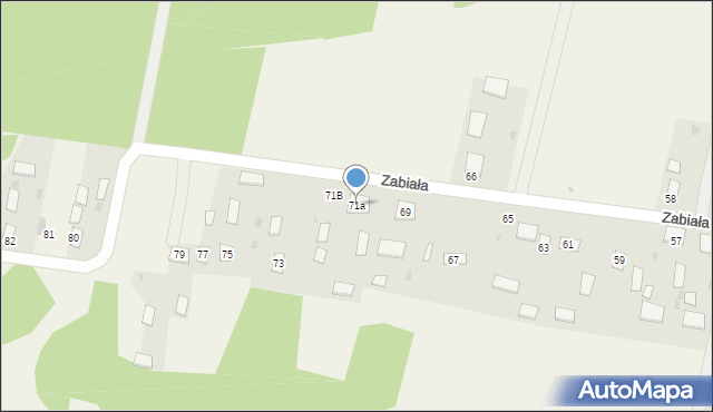 Stare Oleszyce, Zabiała, 71a, mapa Stare Oleszyce