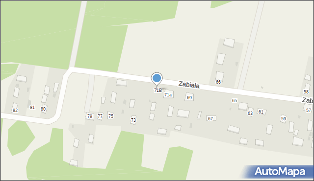 Stare Oleszyce, Zabiała, 71B, mapa Stare Oleszyce