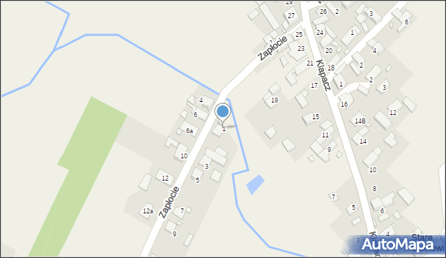 Stare Siołkowice, Zapłocie, 1, mapa Stare Siołkowice