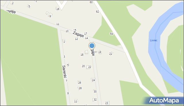 Starowola, Zagaje, 16, mapa Starowola