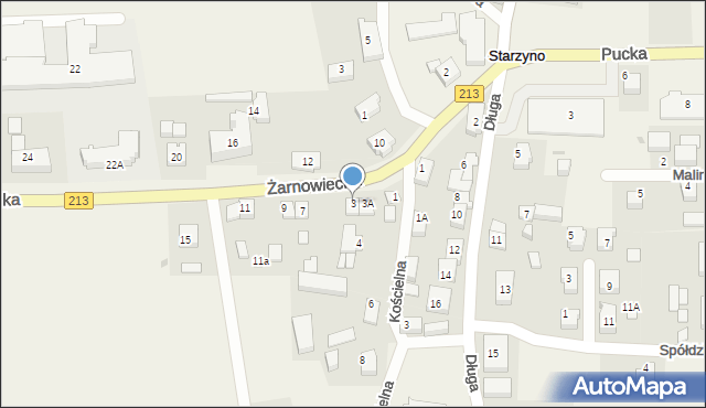 Starzyno, Żarnowiecka, 3, mapa Starzyno