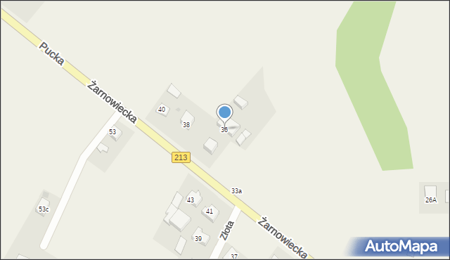 Starzyno, Żarnowiecka, 36, mapa Starzyno