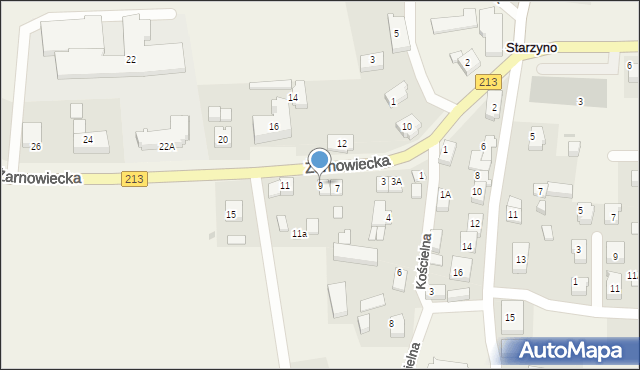 Starzyno, Żarnowiecka, 9, mapa Starzyno