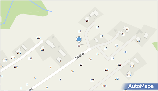 Staszkówka, Zalesie, 11, mapa Staszkówka