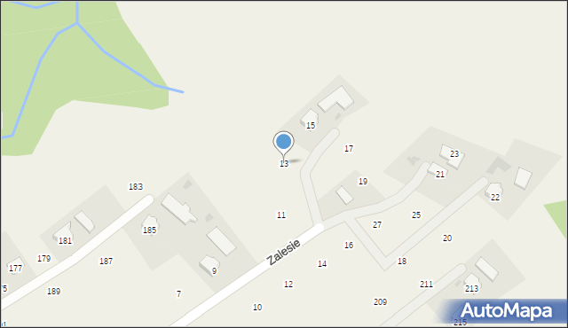 Staszkówka, Zalesie, 13, mapa Staszkówka