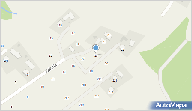 Staszkówka, Zalesie, 25, mapa Staszkówka