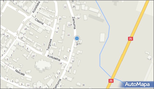 Stawiszyn, Zamurna, 18, mapa Stawiszyn