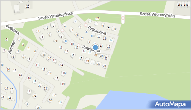 Stęszewko, Zawilcowa, 18, mapa Stęszewko