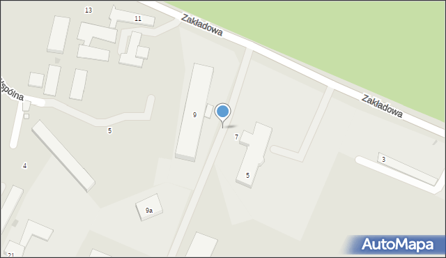 Strzelce Opolskie, Zakładowa, 9b, mapa Strzelce Opolskie