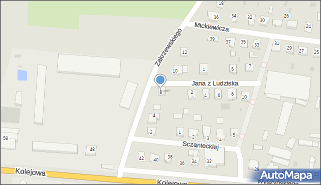 Strzelno, Zakrzewskiego Zygmunta, 8, mapa Strzelno